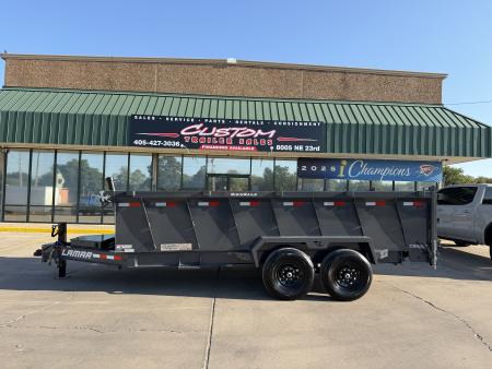 New #158696 2027 LAMAR DT 16 X 83 TANDEM AXLE 14K TELESCOPIC DUMP TRAILER W/ 3' SIDES