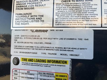 New #159520 2027 LAMAR H8 28 X 102 TANDEM AXLE 14K EQUIPMENT GOOSENECK W/ SLIDE IN RAMPS