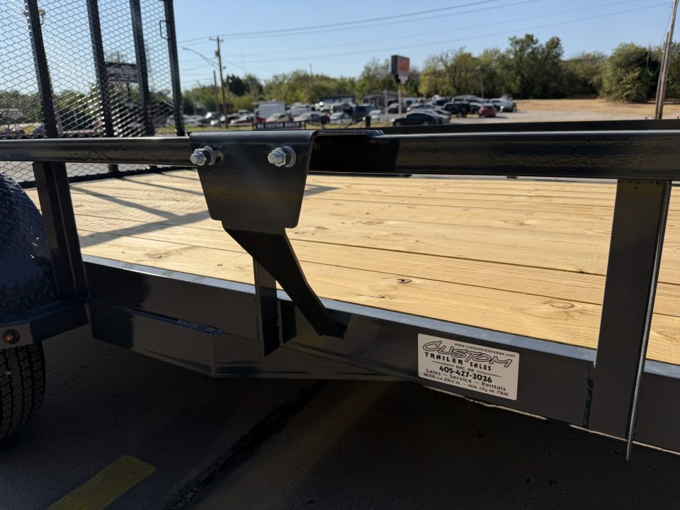 New #159188 2027 LAMAR UC 12 X 83 SINGLE AXLE PIPE TOP 3K UTILITY TRAILER W/ REAR RAMP GATE