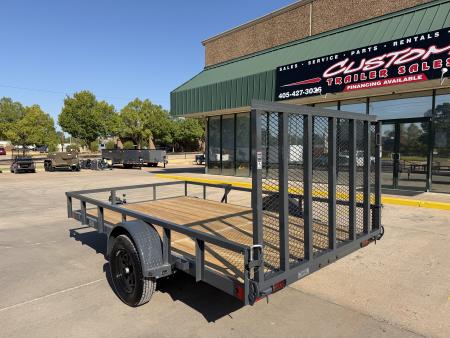 New #159188 2027 LAMAR UC 12 X 83 SINGLE AXLE PIPE TOP 3K UTILITY TRAILER W/ REAR RAMP GATE