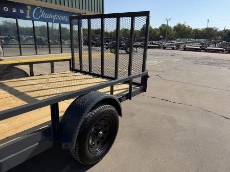 New #159188 2027 LAMAR UC 12 X 83 SINGLE AXLE PIPE TOP 3K UTILITY TRAILER W/ REAR RAMP GATE