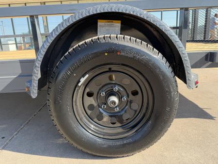 New #159188 2027 LAMAR UC 12 X 83 SINGLE AXLE PIPE TOP 3K UTILITY TRAILER W/ REAR RAMP GATE