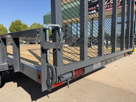 New #159188 2027 LAMAR UC 12 X 83 SINGLE AXLE PIPE TOP 3K UTILITY TRAILER W/ REAR RAMP GATE