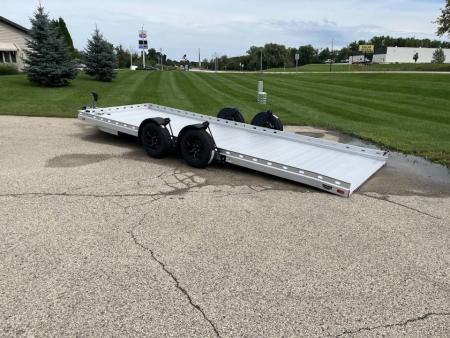New 2026 Futura Trailers Anodized Aluminum 19'8 x81  Lowering Pro Sport w/ Recovery Winch & Spare Tire Car / Racing Trailer