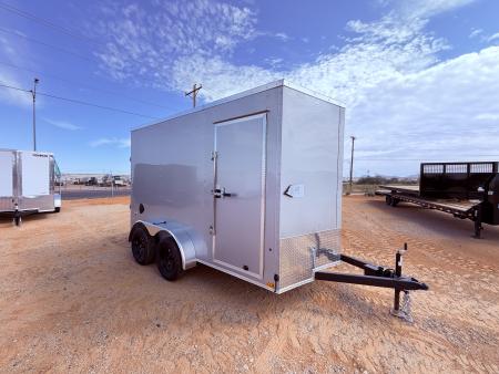 New 2027 Compass 7'x12' Enclosed Cargo Trailer - Indigo DLX