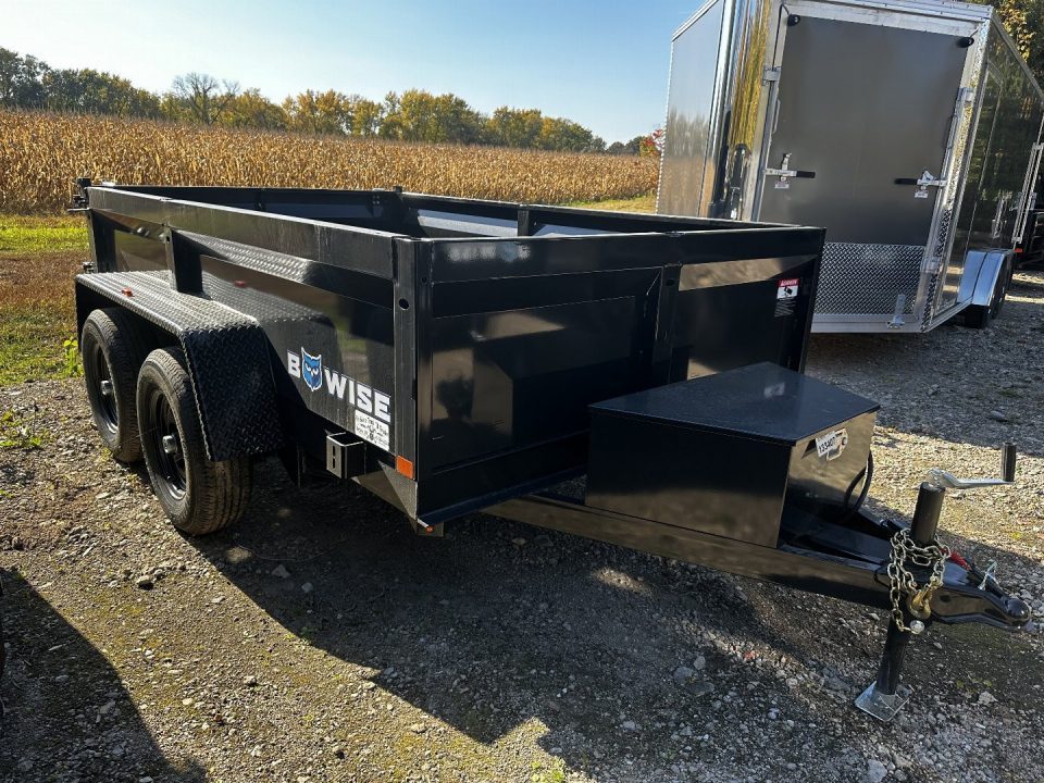 New 2027 BWISE 6x10 Dump with Ramps Barn doors