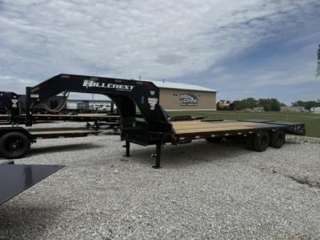 New 2026 Hillcrest Black-Grey 102 x20'+5' 22.9k Gooseneck Deckover Trailer