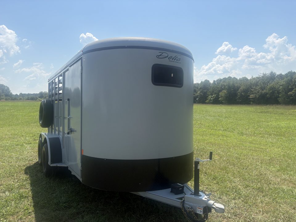 Used 2023 Delta Mfg 14' HORSE/STOCK COMBO BUMPER PULL Horse Trailer