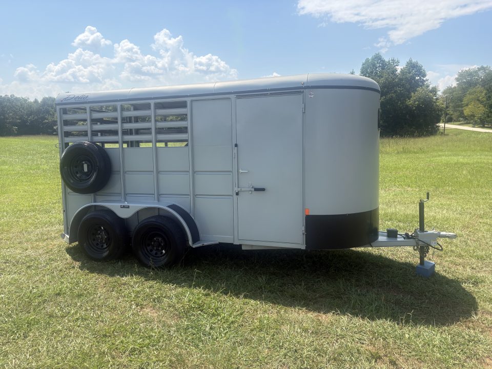 Used 2023 Delta Mfg 14' HORSE/STOCK COMBO BUMPER PULL Horse Trailer