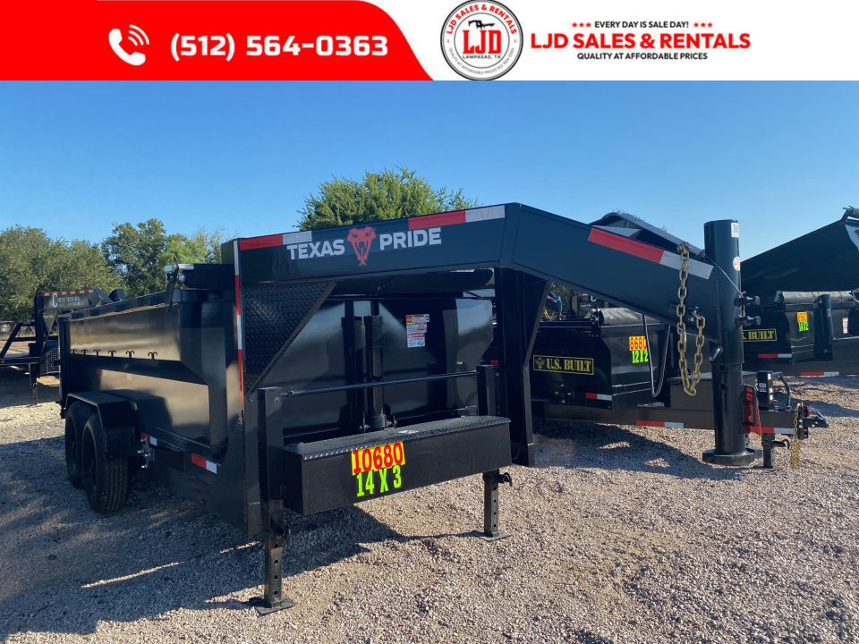 New 2027 Texas Pride - 14'x3' - Tarp - 16K GVWR - Spreader - Ramps - Dump Trailer