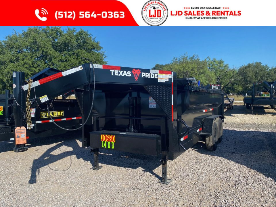 New 2027 Texas Pride - 14'x3' - Tarp - 16K GVWR - Spreader - Ramps - Dump Trailer