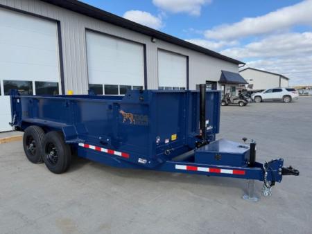 New 2027 Watchdog Blue 7'x14' 14k Telescopic Bird Dog Dump Trailer