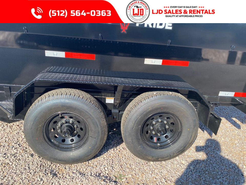 New 2027 Texas Pride - 7' x 12' x 3' Dump Trailer - 16K - Tarp - Ramps