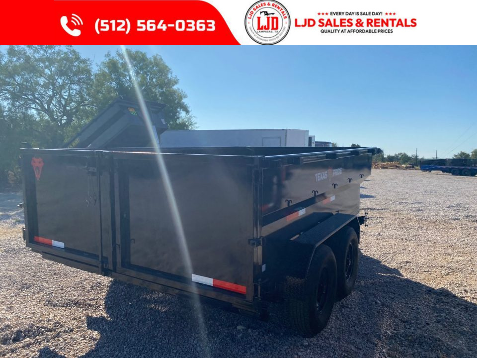 New 2027 Texas Pride - 7' x 12' x 3' Dump Trailer - 16K - Tarp - Ramps