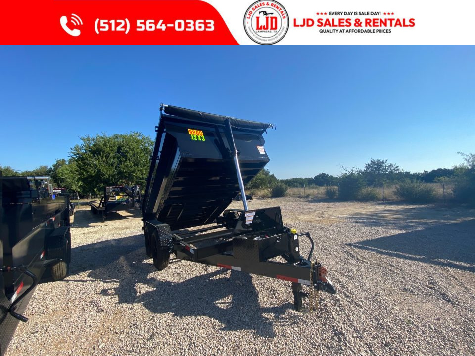 New 2027 Texas Pride - 7' x 12' x 3' Dump Trailer - 16K - Tarp - Ramps