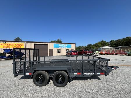 New 2027 PROSPECTOR 7X14 TANDEM AXLE UTILITY TRAILER WITH COBRA LINED FLOOR AND 2' MESH WALLS