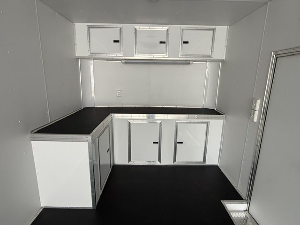 New Outlaw 8.5x30 12K White W/ Finished Interior & Cabinets