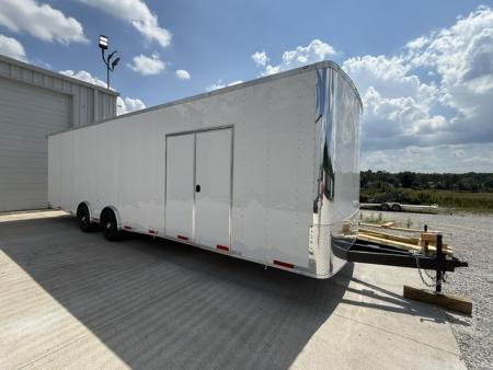 New Outlaw 8.5x30 12K White W/ Finished Interior & Cabinets