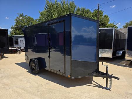 New 2027 New 6x12 SA Screwless Enclosed Trailer | Blackout | Spoiler Package | .08 Polycor |  Dexter Axle | 1243
