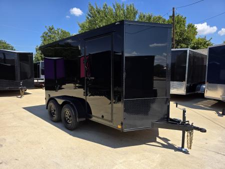 New 2027 New 6x12 TA Screwless Enclosed Trailer | Blackout | Spoiler Package | .08 Polycor | Dexter Axles | 1244