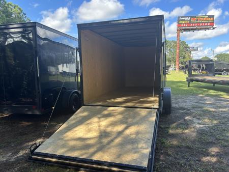 New 2027 Covered Wagon 7x16 Cargo / Enclosed Trailer, 84" Int Height, Black Out Pkg, .080 Polycore