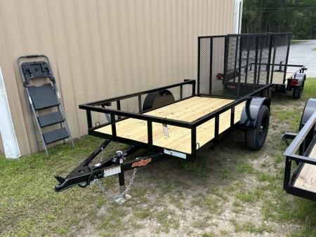 New 2027 Down 2 Earth 5x10 Utility Trailer, Tubing Top Rail & Spring Assist Tube Gate