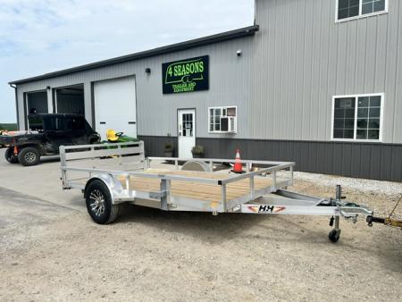 New 2026 H&H Trailers 82 X12' SA ALUMINUM HD 5K BRAKES AXLE Utility Trailer
