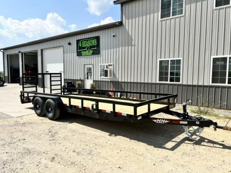 New 2027 H&H Trailers 82 X20' 9.9K HD DOVETAIL 4' TALL LADDER GATE Utility Trailer