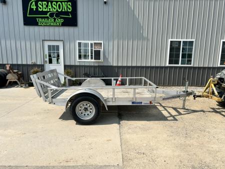 Used 2020 Mission MU 60 X8' WR 2.0 ALUMINUM FRAME UTILITY WOOD FLOOR 5' BI-FOLD GATE Utility Trailer