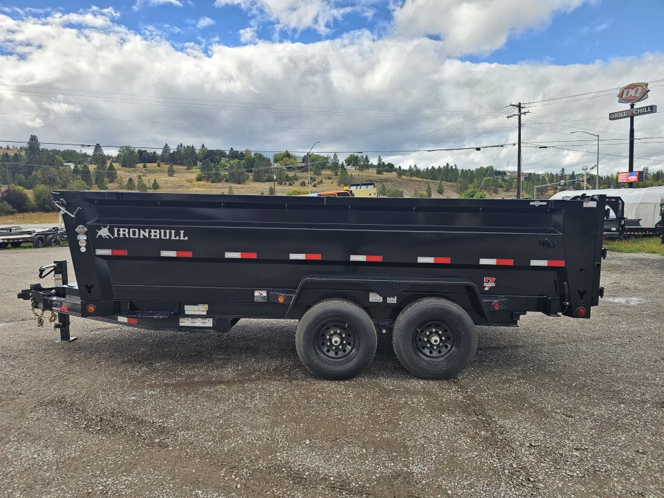 New 2026 Iron Bull 7x16 15k Dump Trailer w/3' Sides