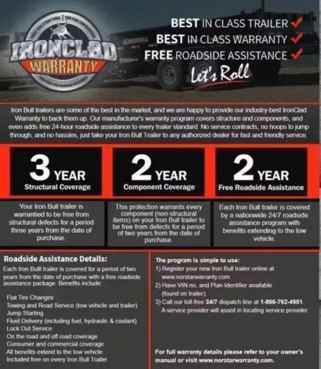 New 2027 Iron Bull 7x16 15k Low-Pro Dump Trailer