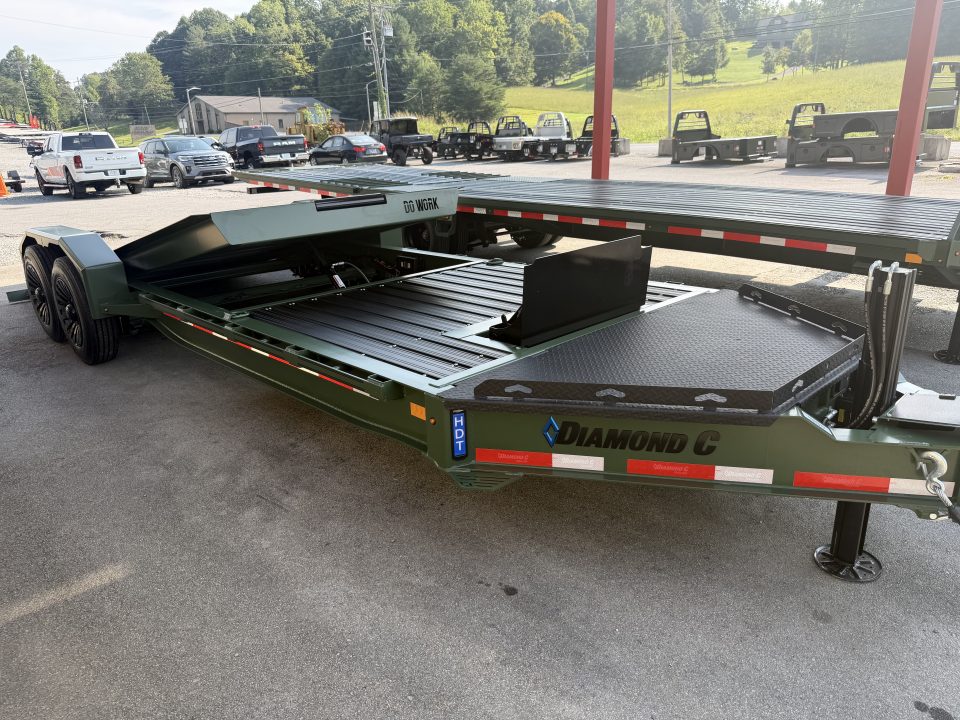New 2027 Diamond C HDT 208 Tilt Trailer PRO TILT *BLACK IDONIZED ALUMATRAX, HYDRO JACK, 12K POP UP WINCH