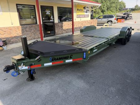 New 2027 Diamond C HDT 208 Tilt Trailer PRO TILT *BLACK IDONIZED ALUMATRAX, HYDRO JACK, 12K POP UP WINCH