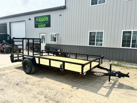New 2027 H&H Trailers 82 X14' Rail Side Dovetail W/ BRAKES 5k gvwr Utility Trailer