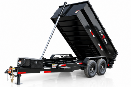 New 2026 Texas Pride Trailers 7x14x4 Bumper Pull Dump Trailer