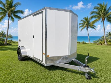 New 2026 Mission 6x12 Aluminum Enclosed Cargo Trailer | Ramp Door | One-Piece Roof Cargo / Enclosed Trailer