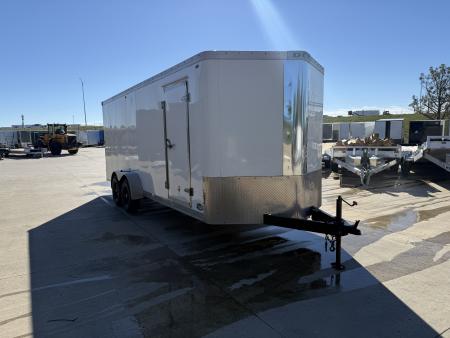 Used 2006 DCT 7x20 + V nose 5200lb axles=10K 7ft Tall Enclosed Trailer with Rear Ramp