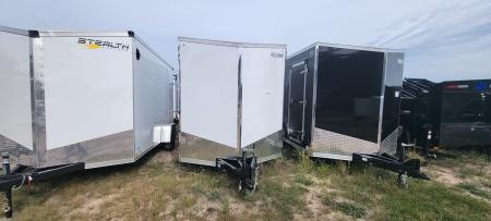 New 2027 US Cargo 7x16 7K WHITE W/BARN DOOR Cargo / Enclosed Trailer