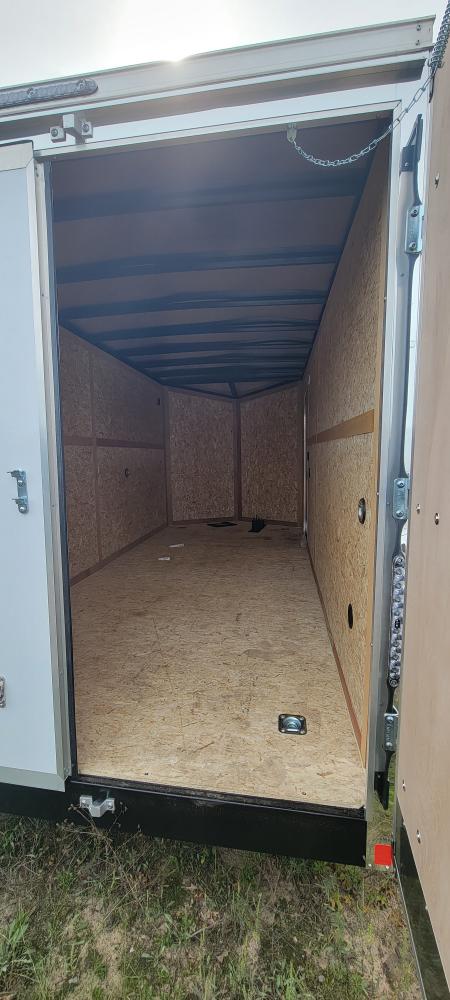 New 2027 US Cargo 7x16 7K WHITE W/BARN DOOR Cargo / Enclosed Trailer