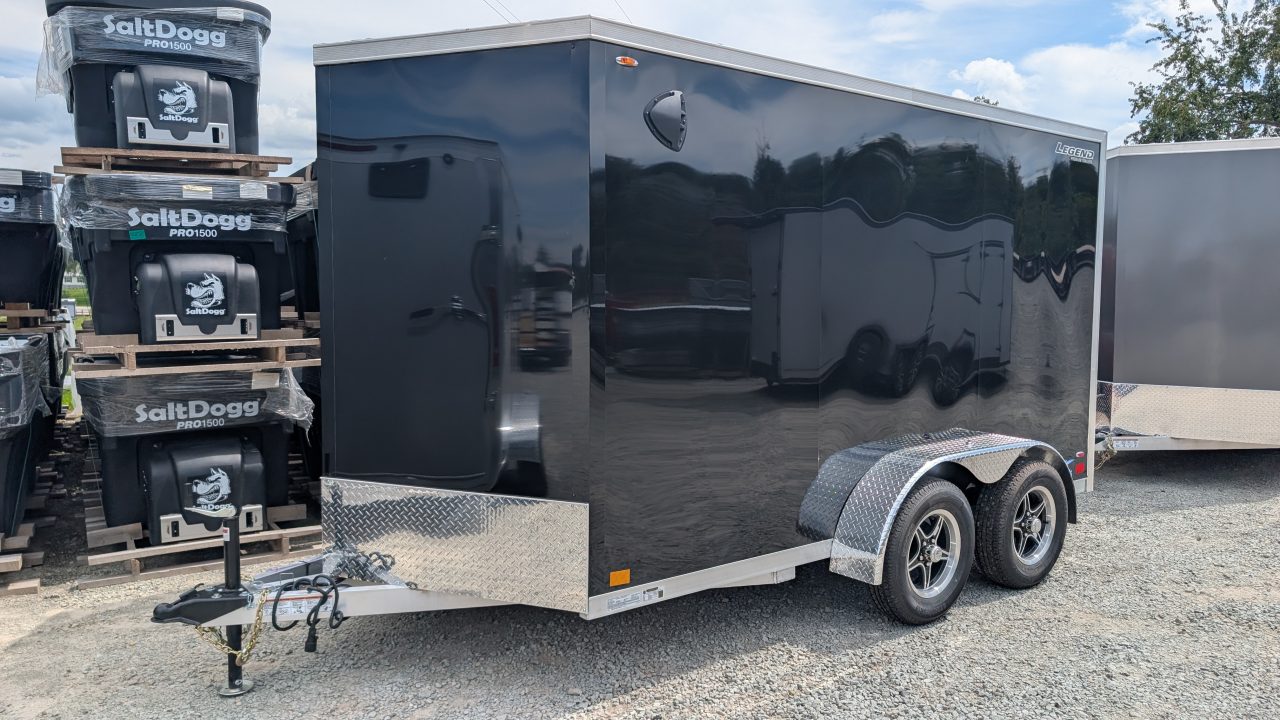 New 2027 Legend 7x12 + 2' V Thunder Aluminum Enclosed Cargo Trailer w/ Ramp Door