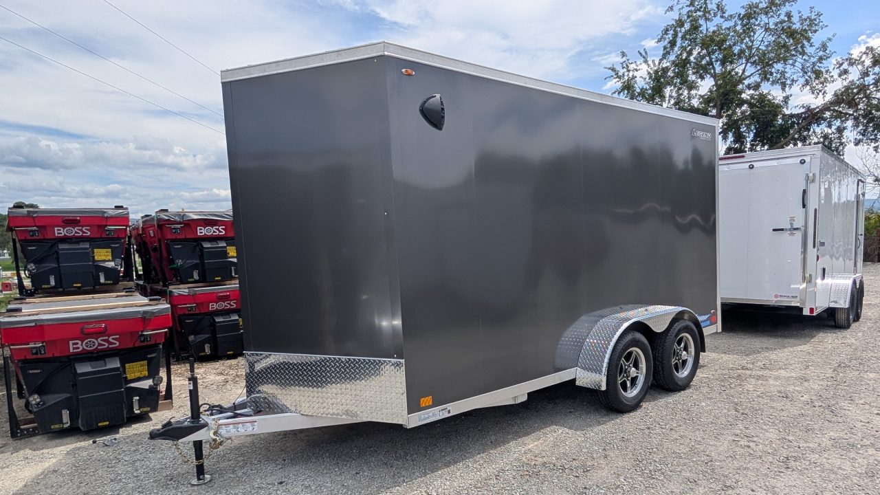 New 2027 Legend 7x14 + 2' V-Nose Aluminum Enclosed Cargo Trailer w/ Ramp Door