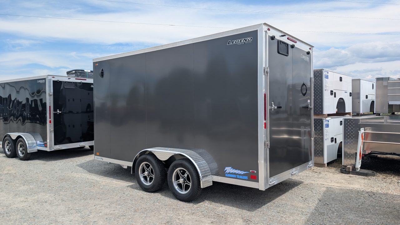 New 2027 Legend 7x14 + 2' V-Nose Aluminum Enclosed Cargo Trailer w/ Ramp Door