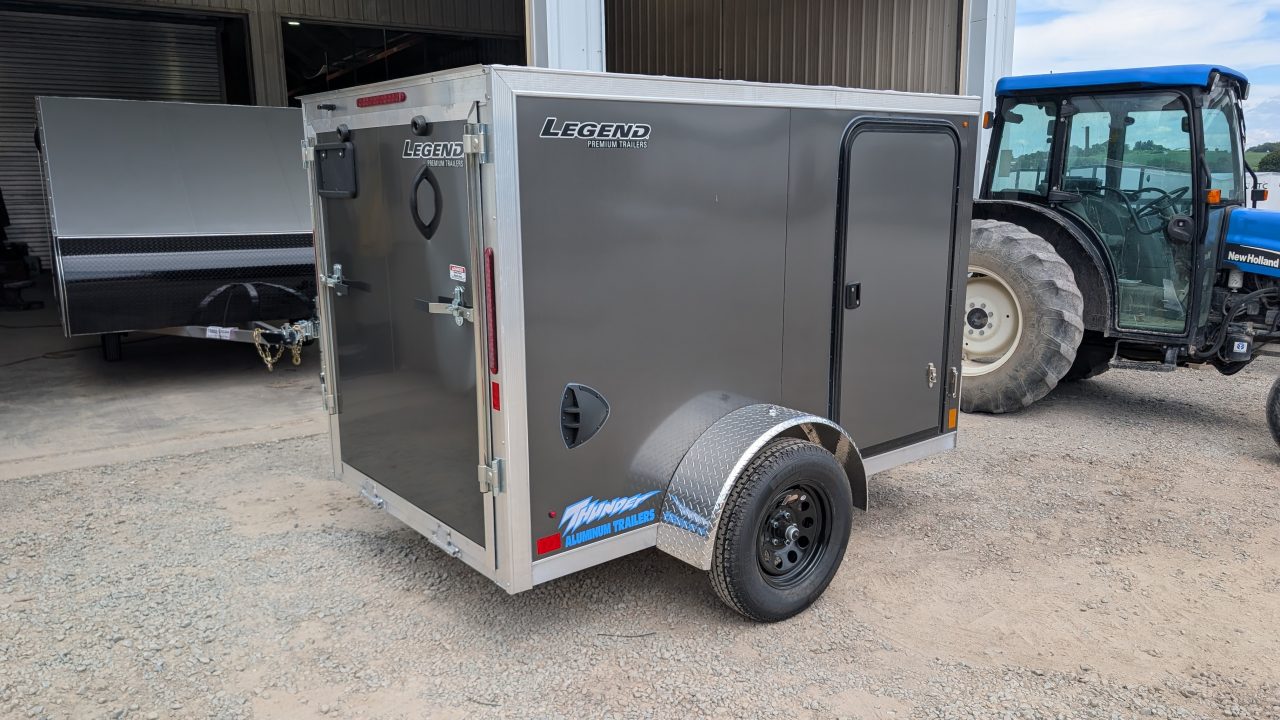 New 2027 LEGEND 5x8 + 1' V-Nose Thunder Enclosed Cargo Trailer w/ Ramp