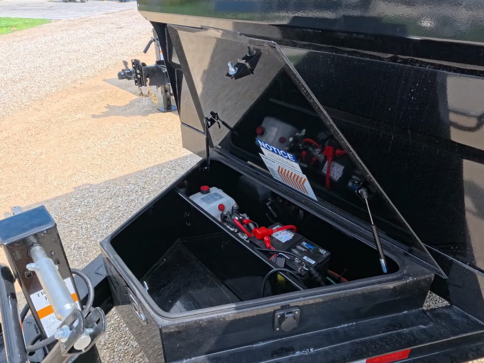 New 2027 Iron Bull 72 x 12 DTB Dump Trailer with 14,999 lb. GVWR, TH-516 Scissor Hoist, Front Mount Tarp System