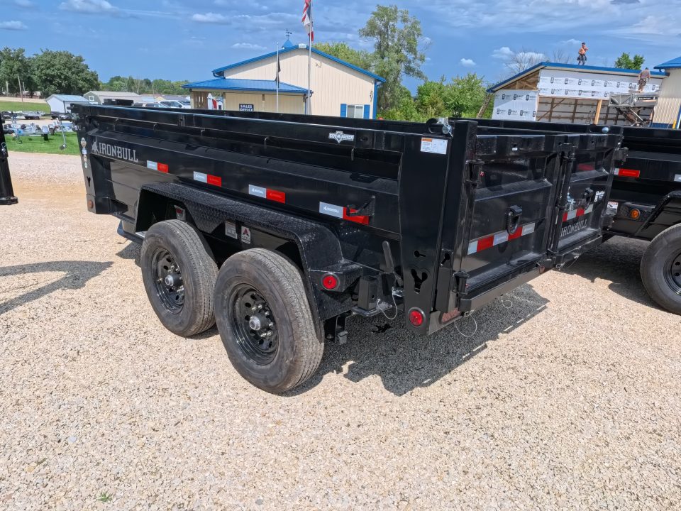 New 2027 Iron Bull 72 x 12 DTB Dump Trailer with 14,999 lb. GVWR, TH-516 Scissor Hoist, Front Mount Tarp System