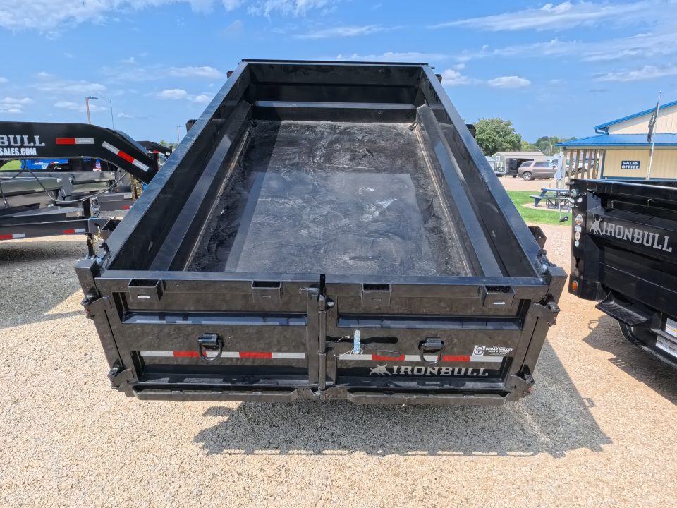 New 2027 Iron Bull 72 x 12 DTB Dump Trailer with 14,999 lb. GVWR, TH-516 Scissor Hoist, Front Mount Tarp System