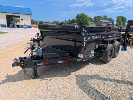 New 2027 Iron Bull 72 x 12 DTB Dump Trailer with 14,999 lb. GVWR, TH-516 Scissor Hoist, Front Mount Tarp System