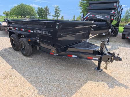 New 2027 Iron Bull 72 x 12 DTB Dump Trailer with 14,999 lb. GVWR, TH-516 Scissor Hoist, Front Mount Tarp System