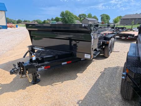 New 2027 Iron Bull 83 x 14 DTB Dump Trailer with 2) 7K Straight Axles, Elec. Brakes, 10 Ply Tires, Aluminum Ramps , Front Mount Tarp System