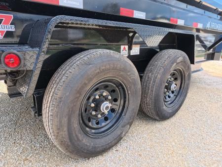 New 2027 Iron Bull 83 x 14 DTB Dump Trailer with 2) 7K Straight Axles, Elec. Brakes, 10 Ply Tires, Aluminum Ramps , Front Mount Tarp System